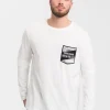 Longsleeve męski jasny z nadrukiem 15859-028<Cross Jeans Best