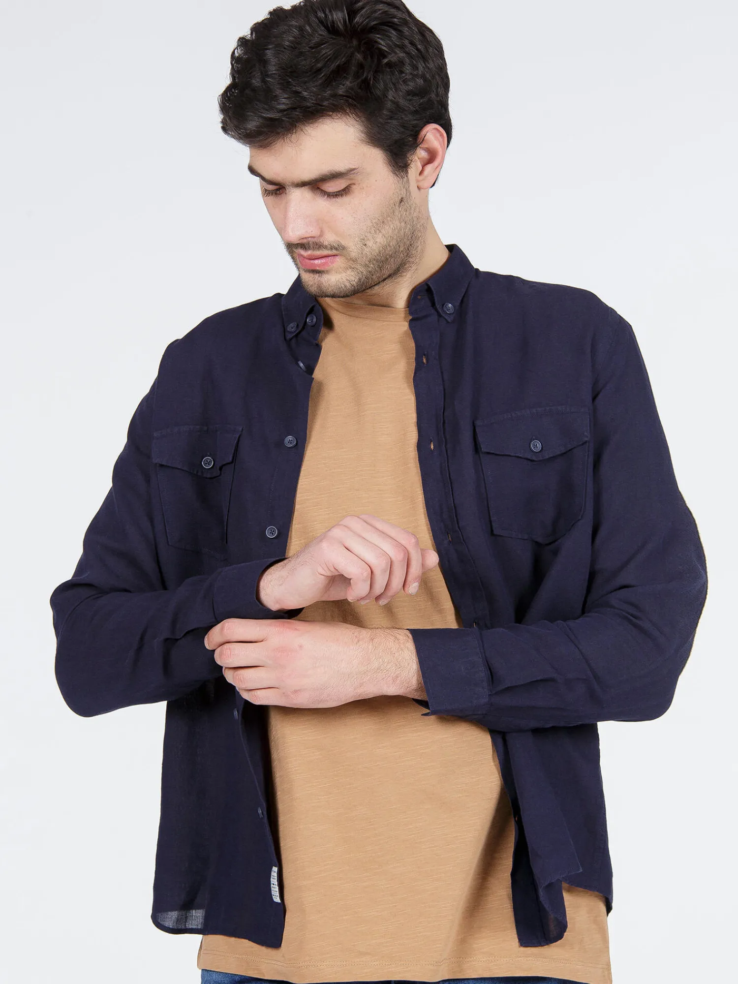 Męska koszula 35337-001<Cross Jeans Clearance