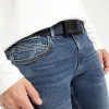 Pasek parciany męski granatowy 0560K-001<Cross Jeans Best