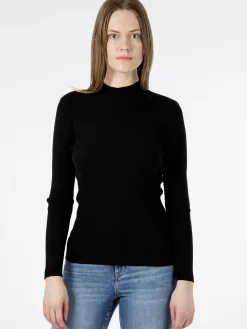 Półgolf damski czarny 73307-020<Cross Jeans Fashion