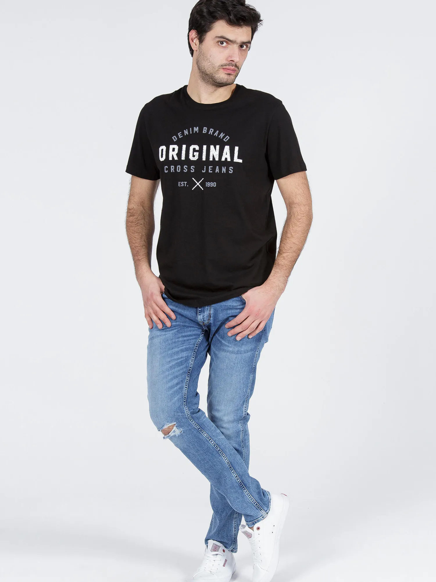 Spodnie jeansy męskie Blake E 185-115 Slim Fit<Cross Jeans Fashion