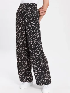 Spodnie materiałowe damskie czarne 80084-020<Cross Jeans Outlet