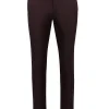Spodnie męskie chino bordowe E 120-165<Cross Jeans Discount