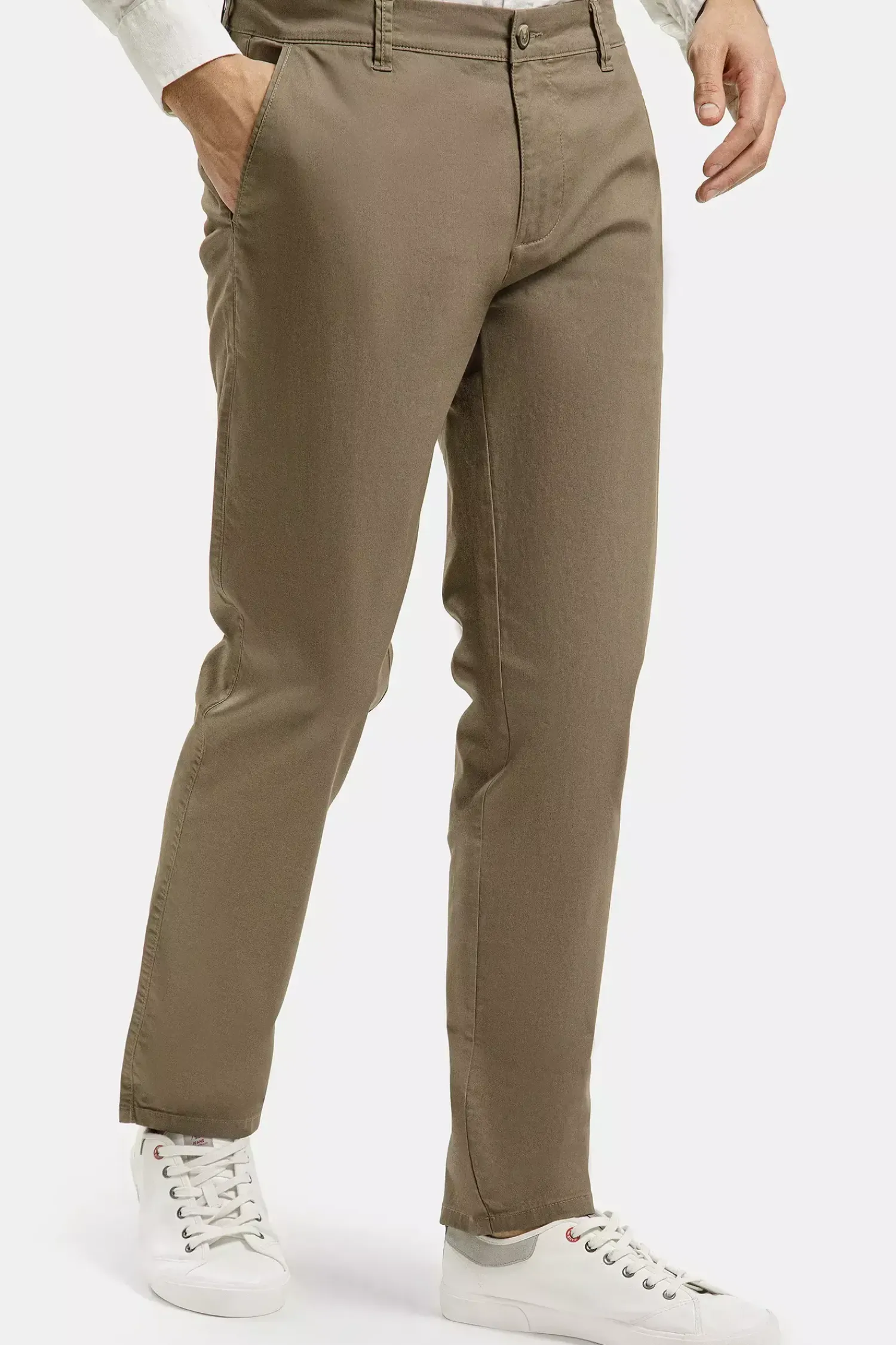Spodnie męskie chino brązowe F 194-300<Cross Jeans Best