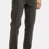 Spodnie męskie chino szare w kratę F 194-299<Cross Jeans Discount