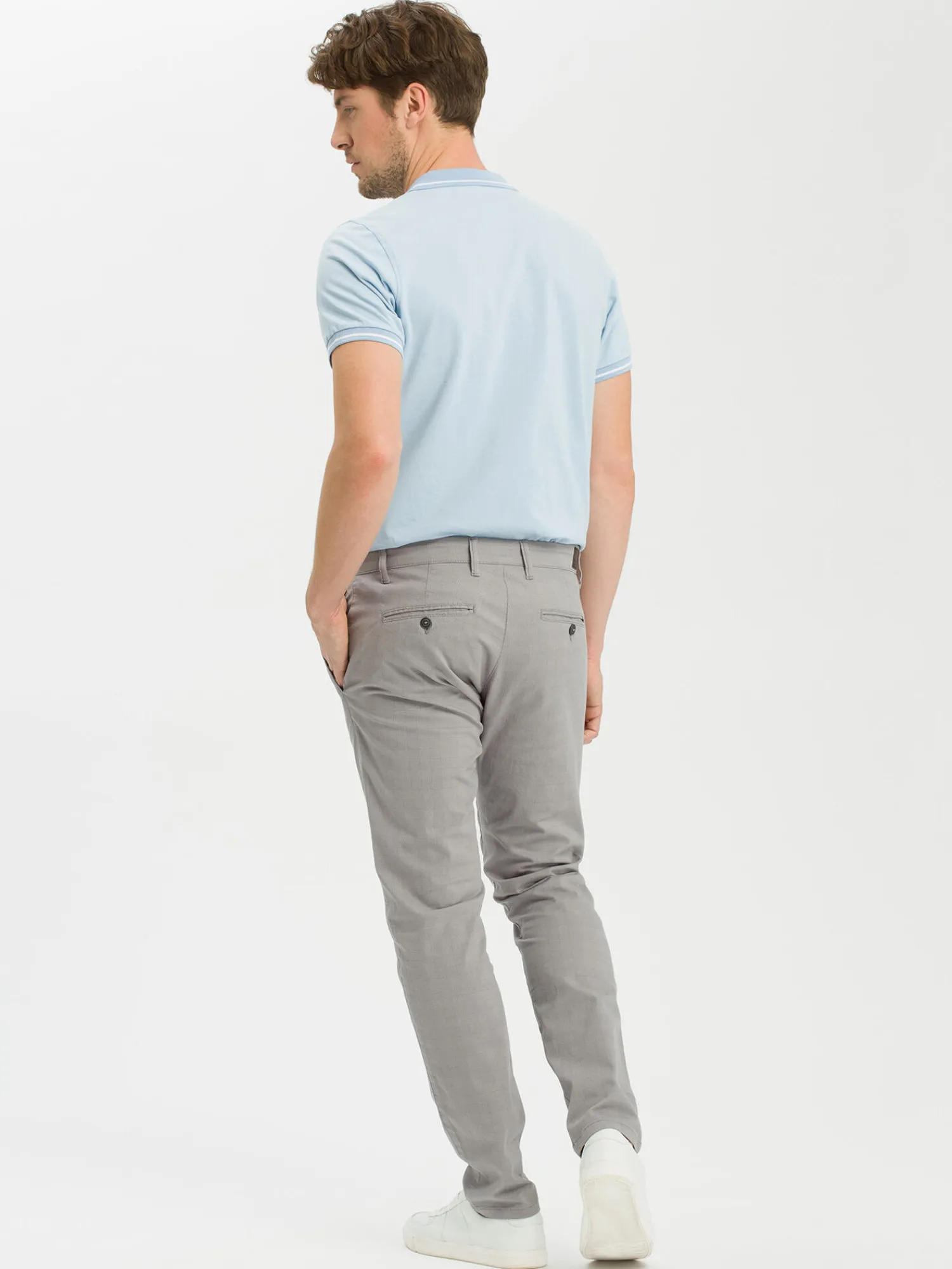 Spodnie męskie chino szare E 120-023<Cross Jeans Best