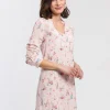 Sukienka damska różowa z długim rękawem 92180-203 LIGHT PINK<Cross Jeans New