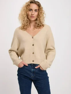Sweter damski beżowy 73347-009<Cross Jeans Outlet