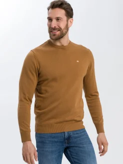 Sweter męski brązowy 34156-026<Cross Jeans Best