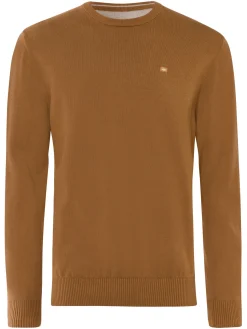 Sweter męski brązowy 34156-026<Cross Jeans Best