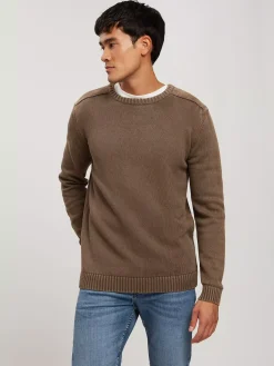 Sweter męski brązowy 34255-383<Cross Jeans Online