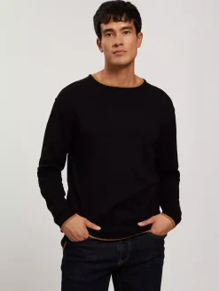 Sweter męski czarny 34259-020<Cross Jeans Best