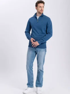 Sweter męski niebieski 34244-005<Cross Jeans Best