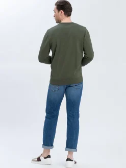 Sweter męski zielony 34157-002<Cross Jeans Best