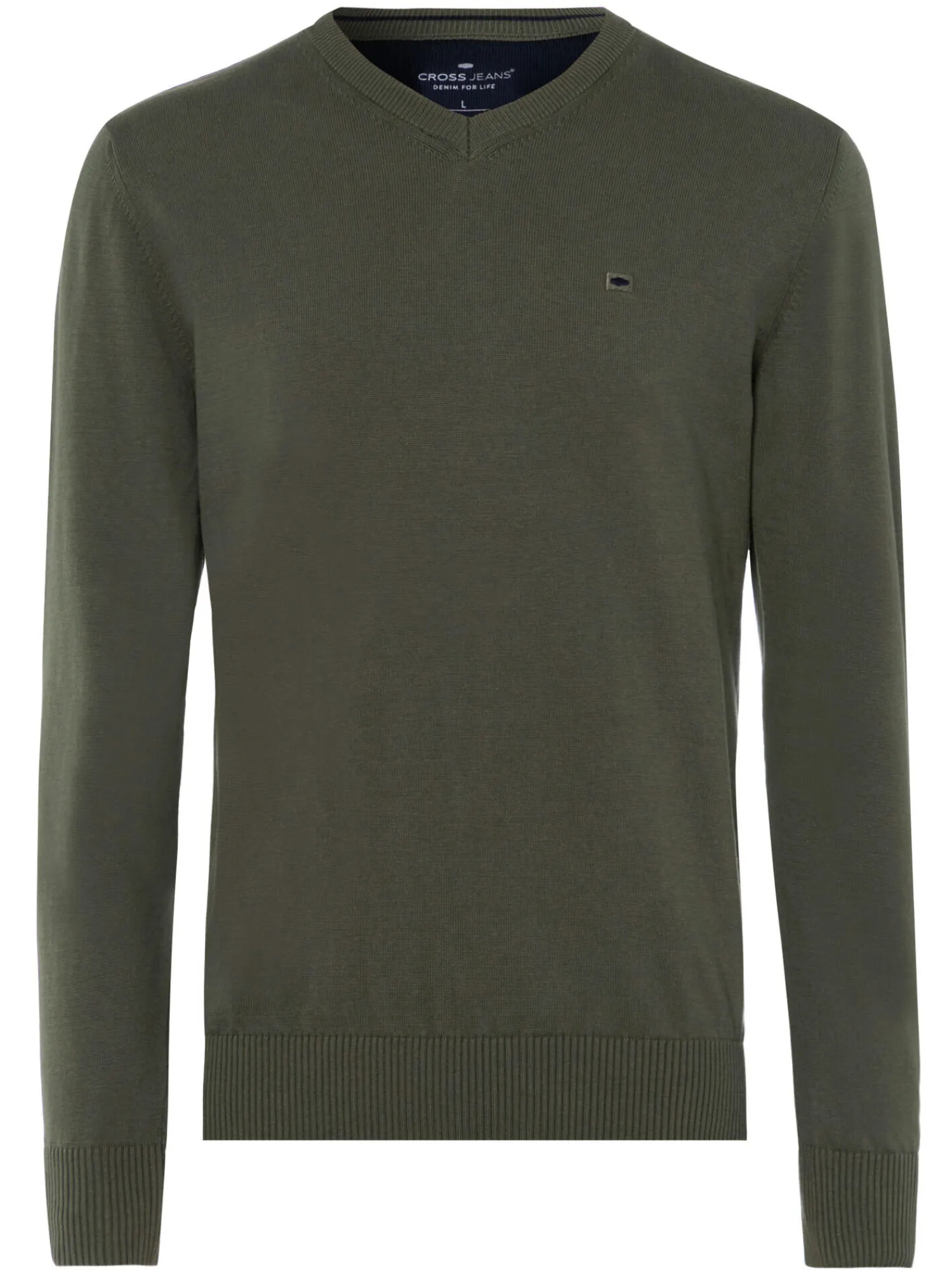 Sweter męski zielony 34157-002<Cross Jeans Best