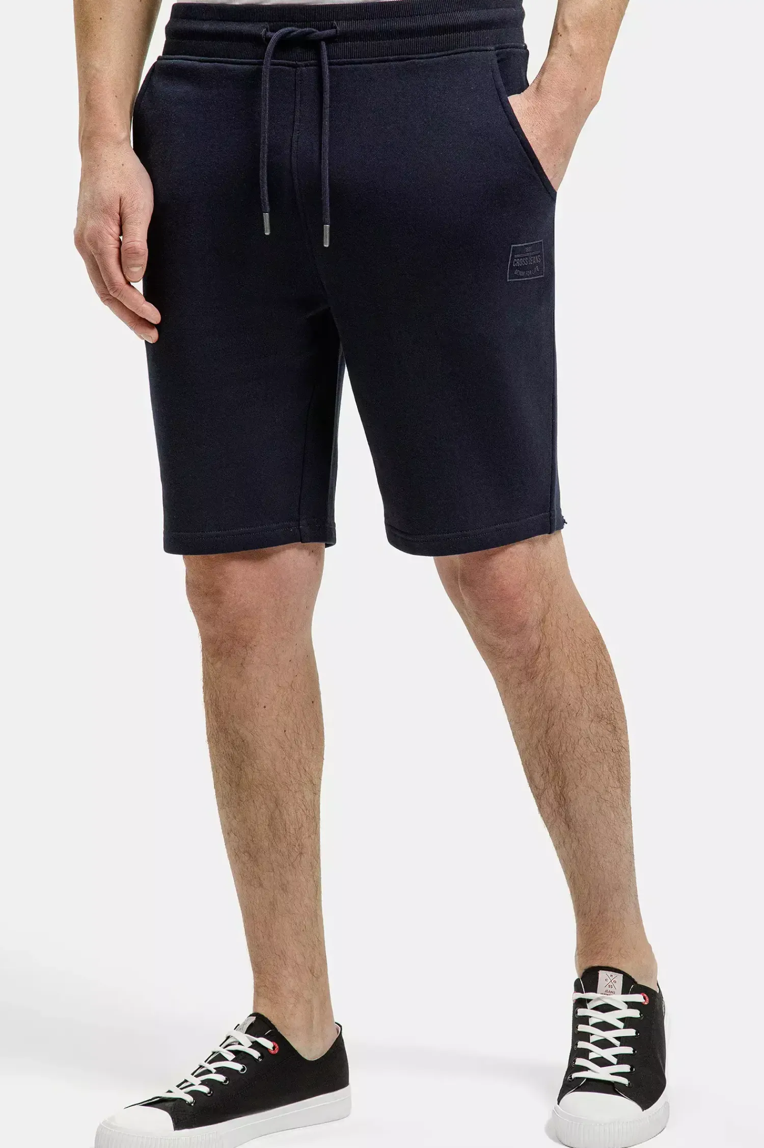 Szorty dresowe męskie granatowe 49080-001<Cross Jeans Fashion