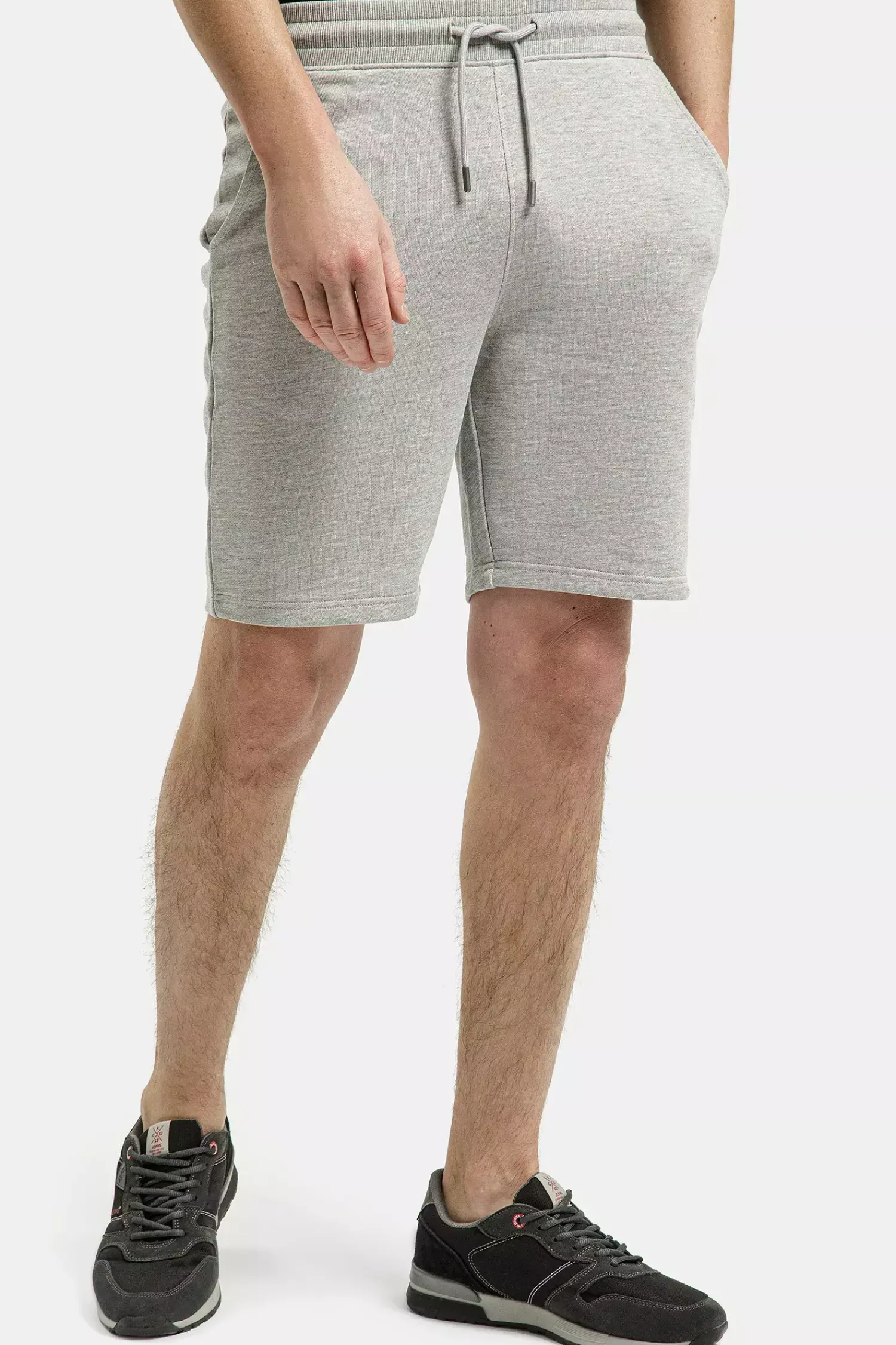 Szorty dresowe męskie szare 49080-004 GREY MELANGE<Cross Jeans Best