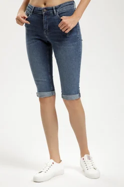 Szorty jeansowe damskie granatowe Adele P 457-032<Cross Jeans Sale