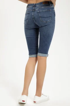 Szorty jeansowe damskie granatowe Adele P 457-032<Cross Jeans Sale