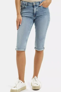 Szorty jeansowe damskie niebieskie Adele P 457-036<Cross Jeans Sale