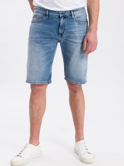 Szorty męskie jeansowe niebieskie Leom A 565-144<Cross Jeans Hot