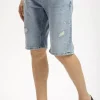 Szorty męskie jeansowe niebieskie Leom A 565-188<Cross Jeans Outlet