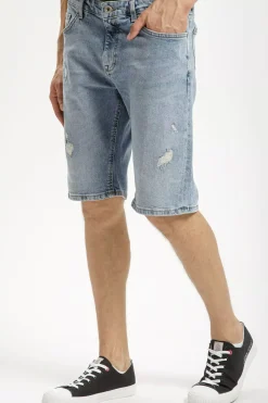 Szorty męskie jeansowe niebieskie Leom A 565-188<Cross Jeans Outlet