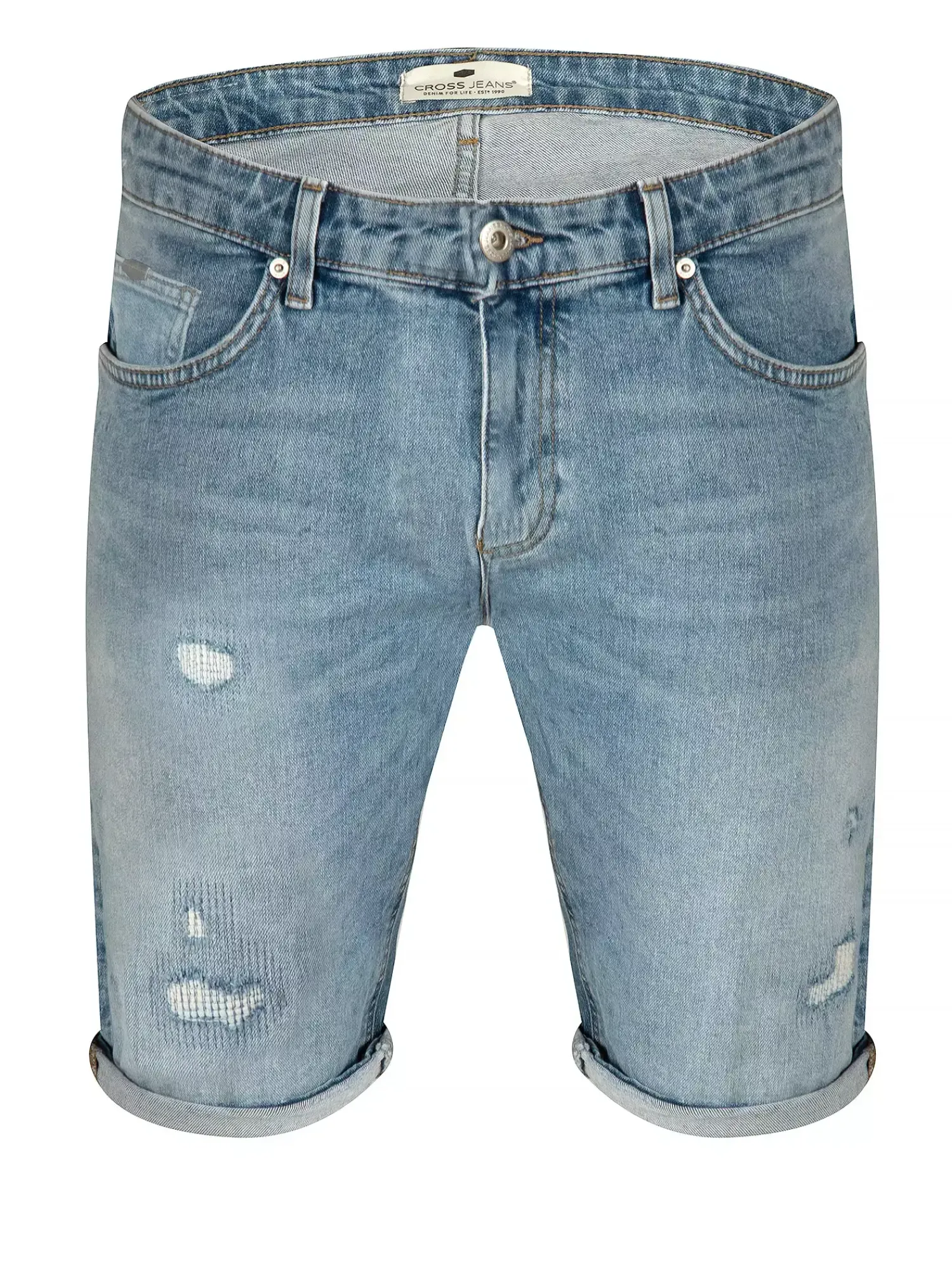 Szorty męskie jeansowe niebieskie Leom A 565-188<Cross Jeans Outlet