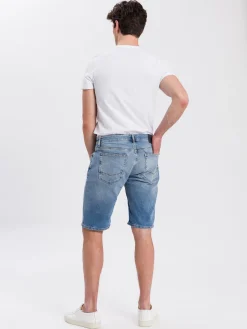 Szorty męskie jeansowe niebieskie Leom A 565-144<Cross Jeans Hot