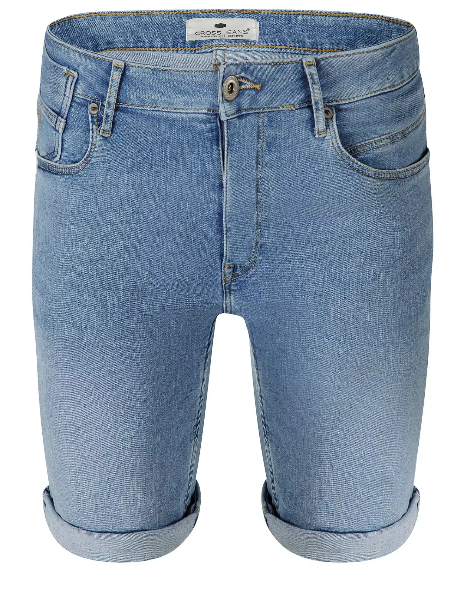 Szorty męskie jeansowe niebieskie Jim A 550-016<Cross Jeans Online