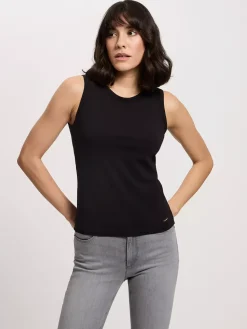 Top damski czarny 56156-020<Cross Jeans Outlet