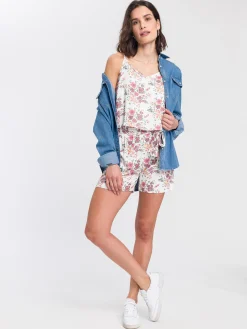 Top damski kolorowy we wzory 75404-028<Cross Jeans Online