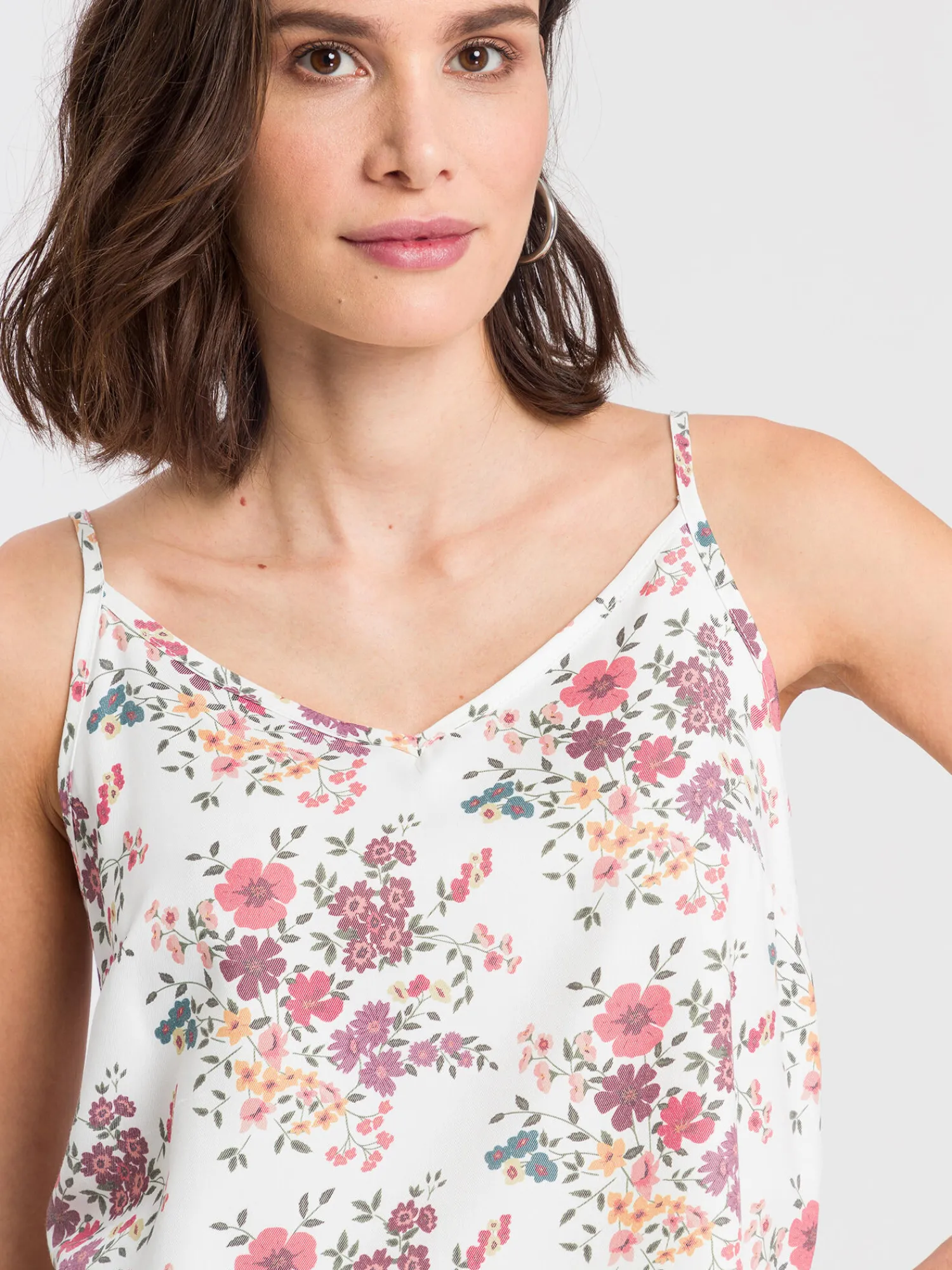 Top damski kolorowy we wzory 75404-028<Cross Jeans Online