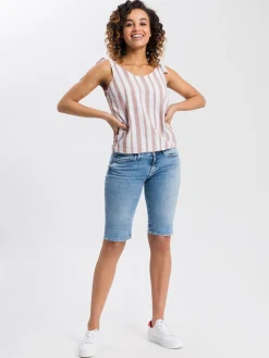 Top damski w paski 75341-028<Cross Jeans Fashion