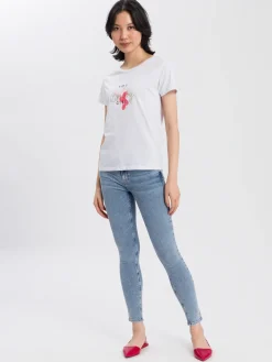 T-shirt damski 55812-008<Cross Jeans Discount