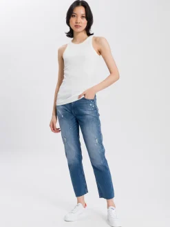 T-shirt damski 55801-028<Cross Jeans Sale