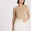 T-shirt damski beżowy 56152-009<Cross Jeans Fashion
