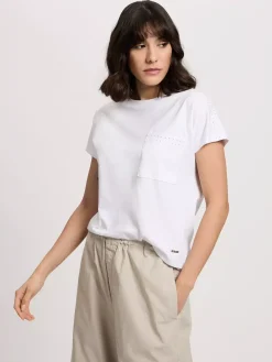 T-shirt damski biały 56158-008<Cross Jeans Best