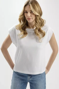 T-shirt damski biały 56085-008<Cross Jeans Hot