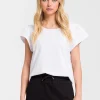 T-shirt damski biały 55964-008<Cross Jeans Fashion