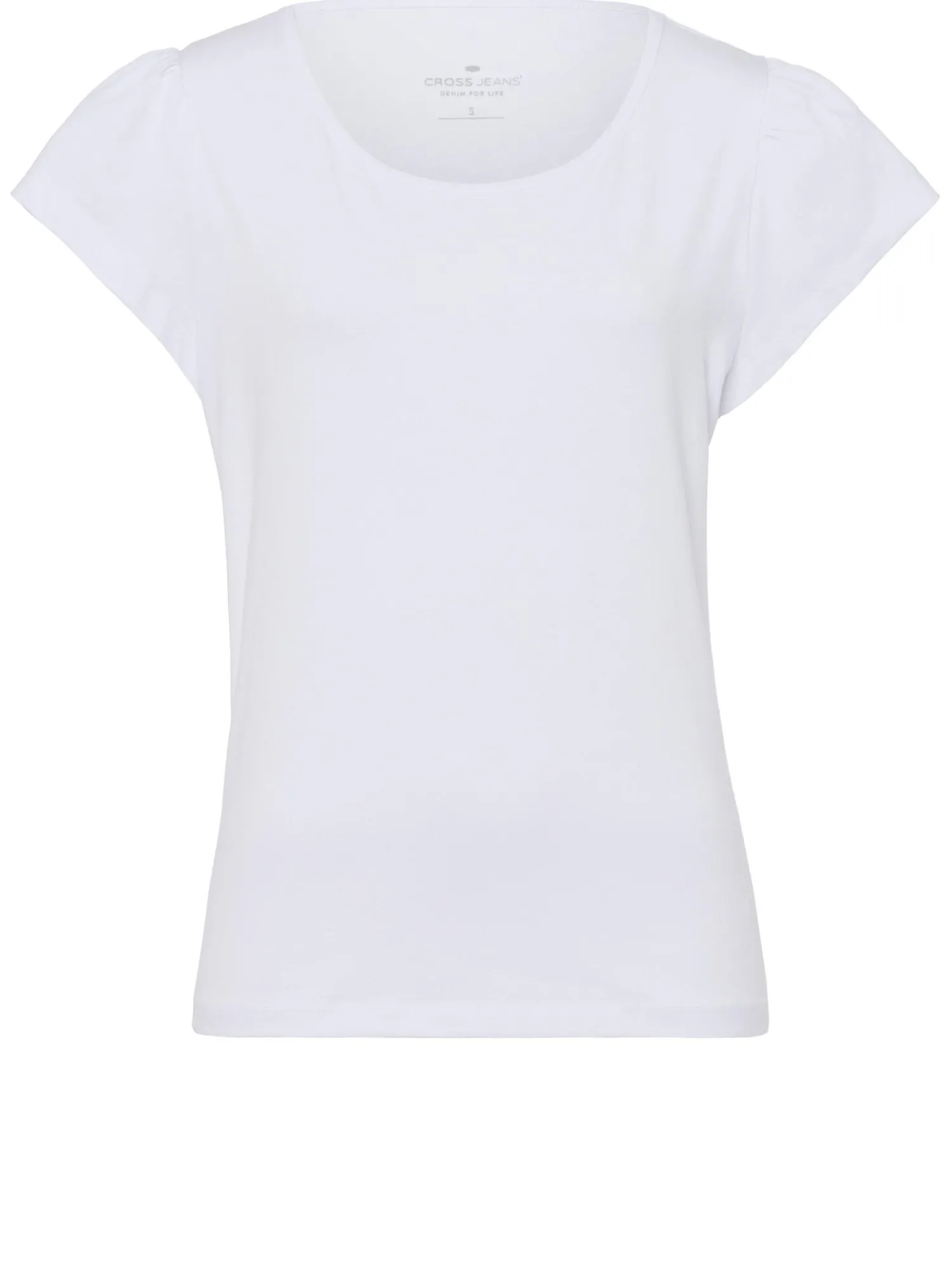 T-shirt damski biały 55964-008<Cross Jeans Fashion