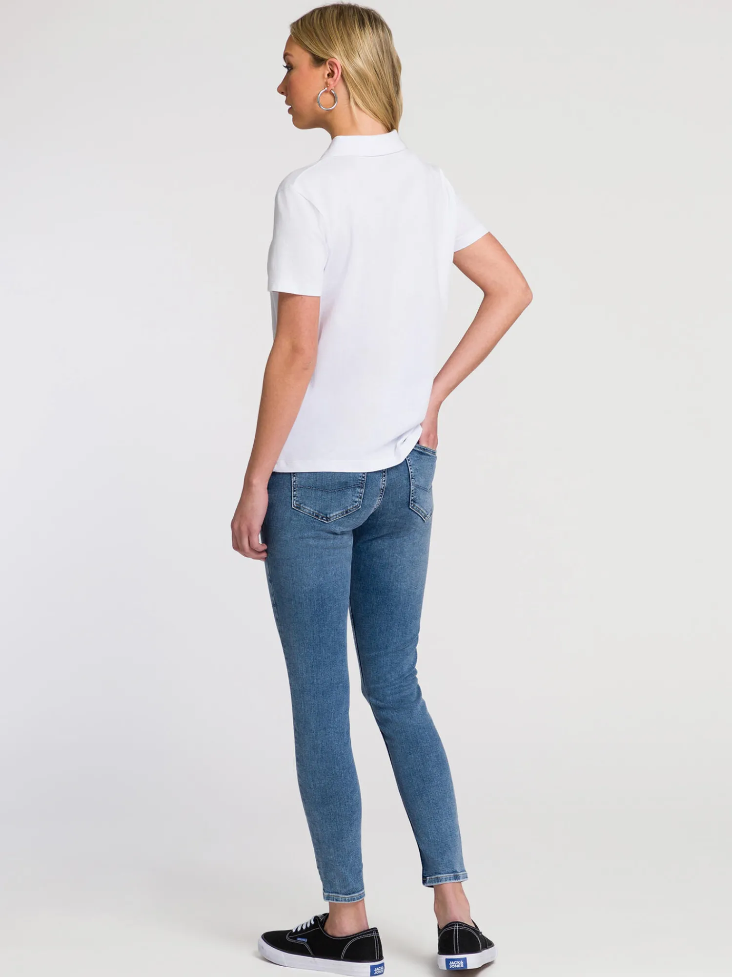 Tshirt damski biały POLO 55926-008<Cross Jeans Best