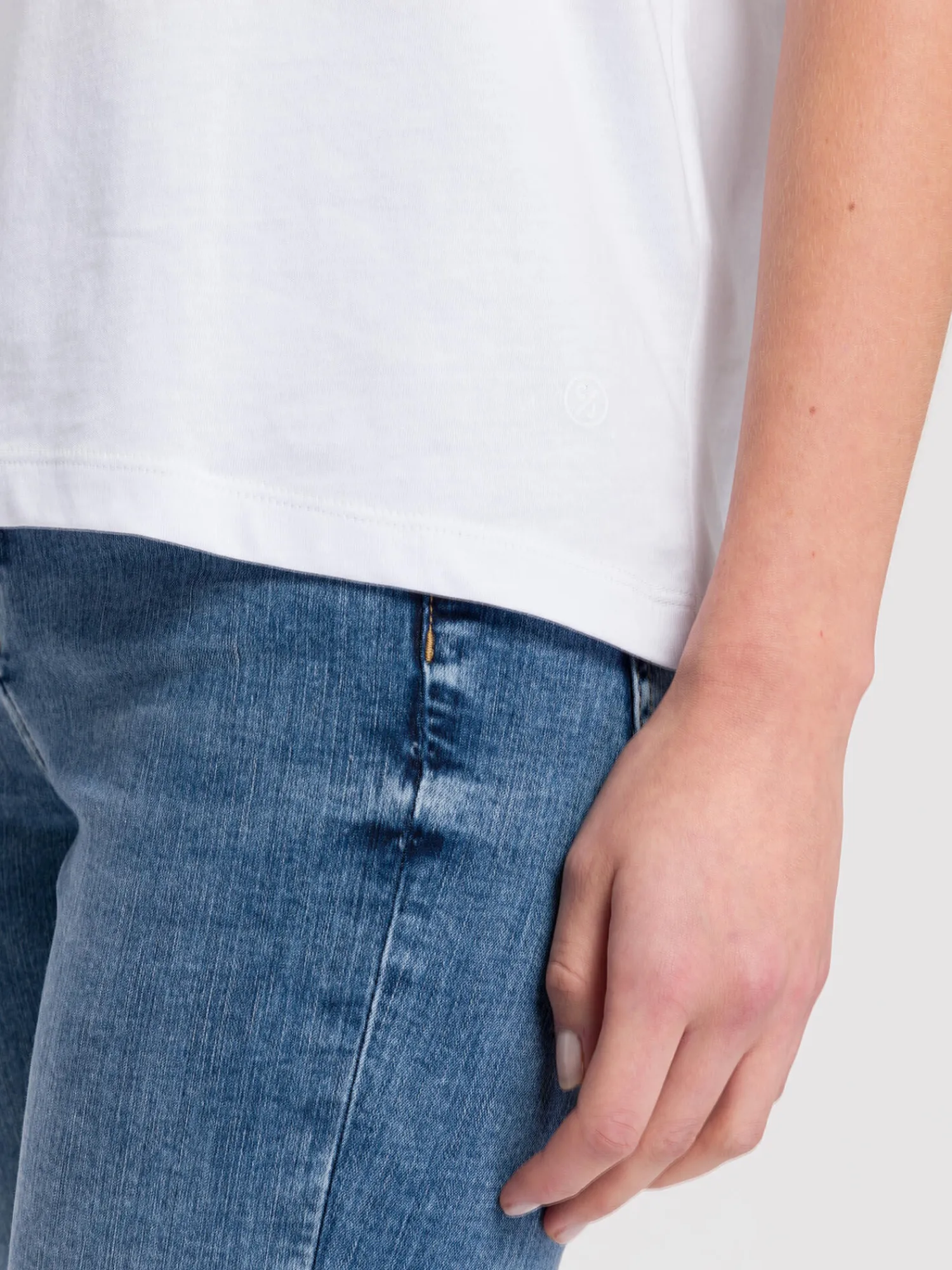 Tshirt damski biały POLO 55926-008<Cross Jeans Best