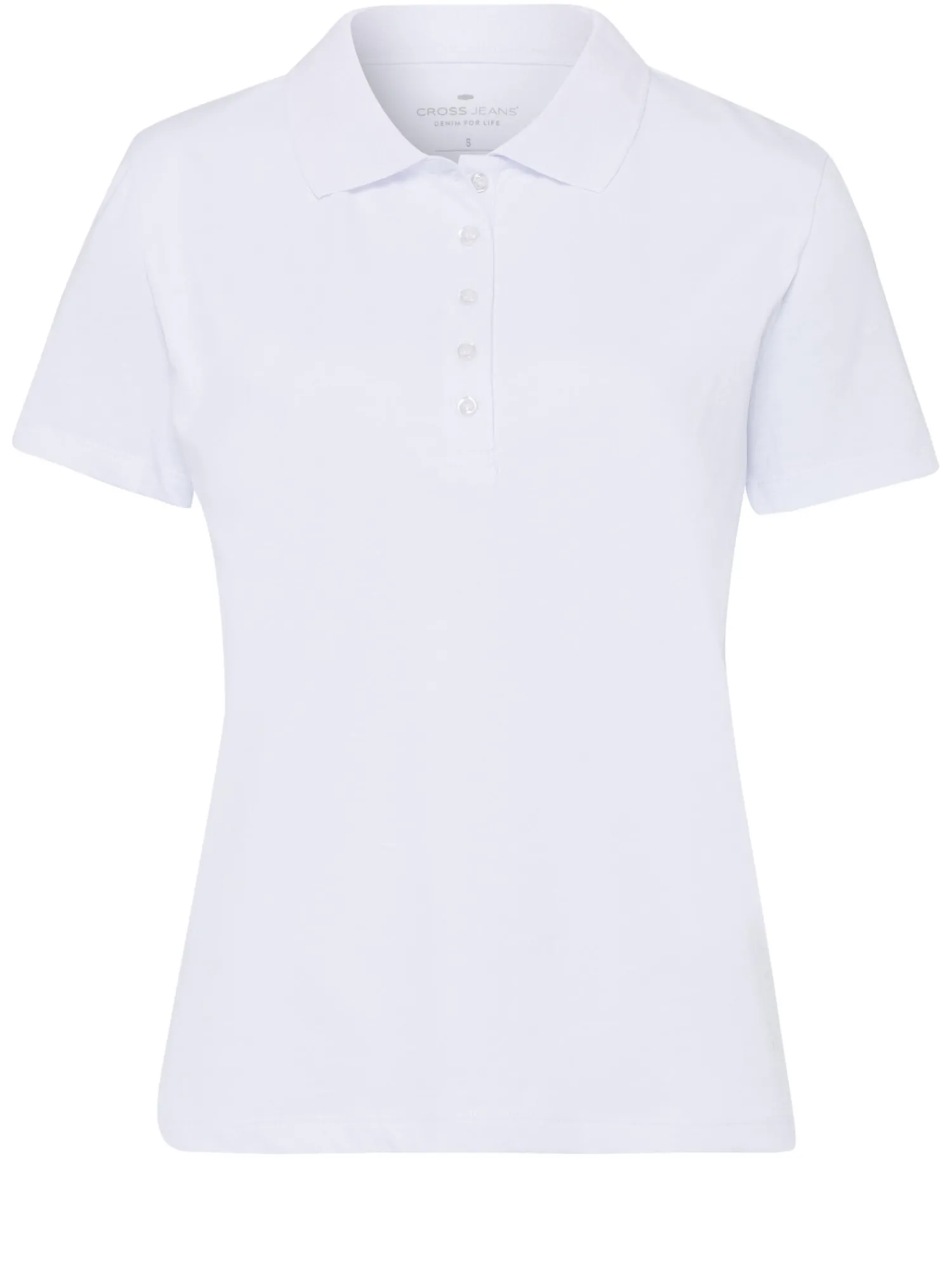 Tshirt damski biały POLO 55926-008<Cross Jeans Best