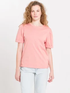T-shirt damski brzoskwiniowy 55914-303<Cross Jeans New