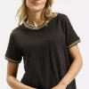 T-shirt damski czarny 56172-020<Cross Jeans New