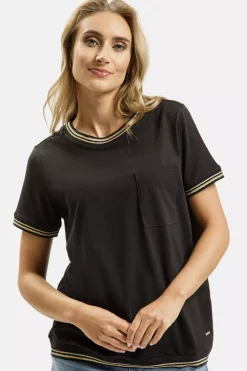T-shirt damski czarny 56172-020<Cross Jeans New