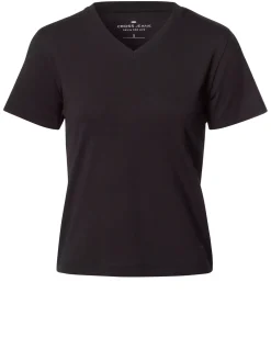 T-shirt damski czarny 56152-020<Cross Jeans Sale