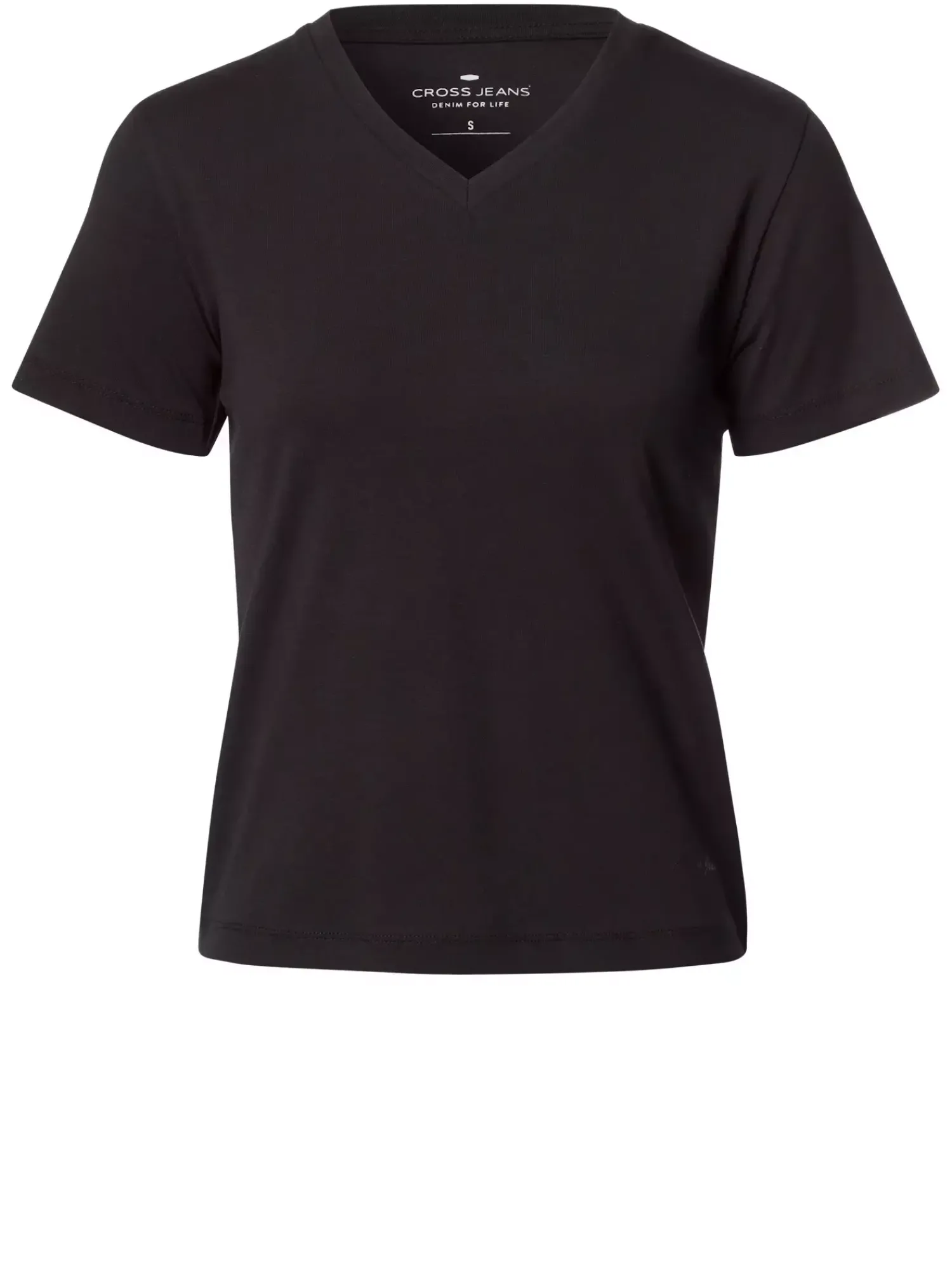 T-shirt damski czarny 56152-020<Cross Jeans Sale