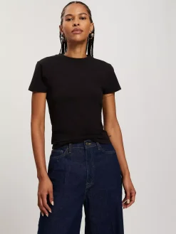 T-shirt damski czarny 56160-020<Cross Jeans Outlet